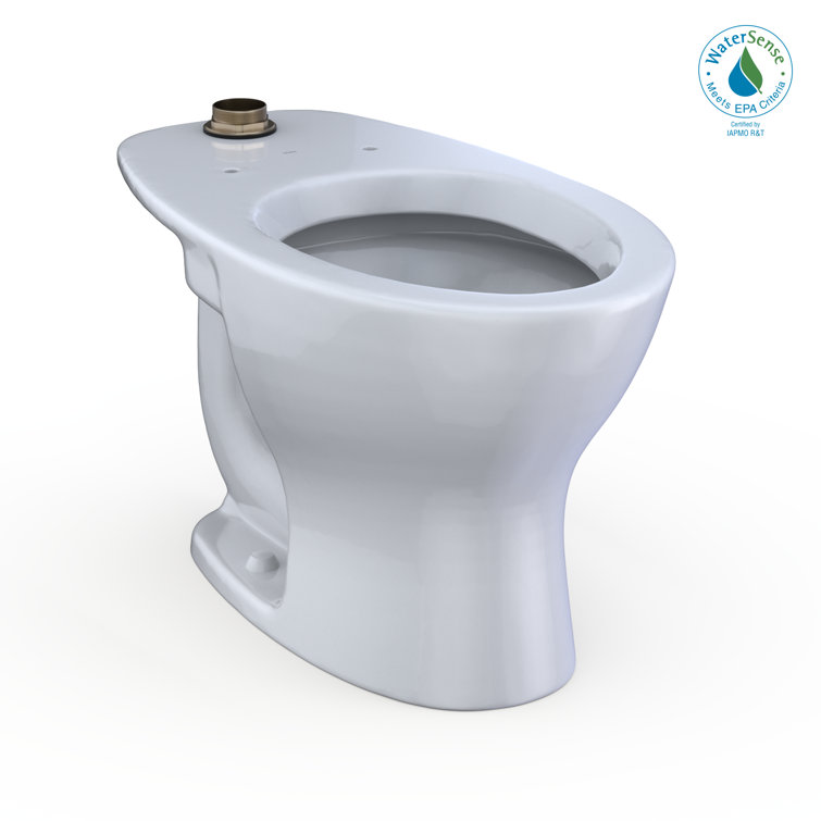 Tornado Flush Commercial Flushometer Floor-Mounted Toilet with Cefiontect,  Elongated, Cotton White